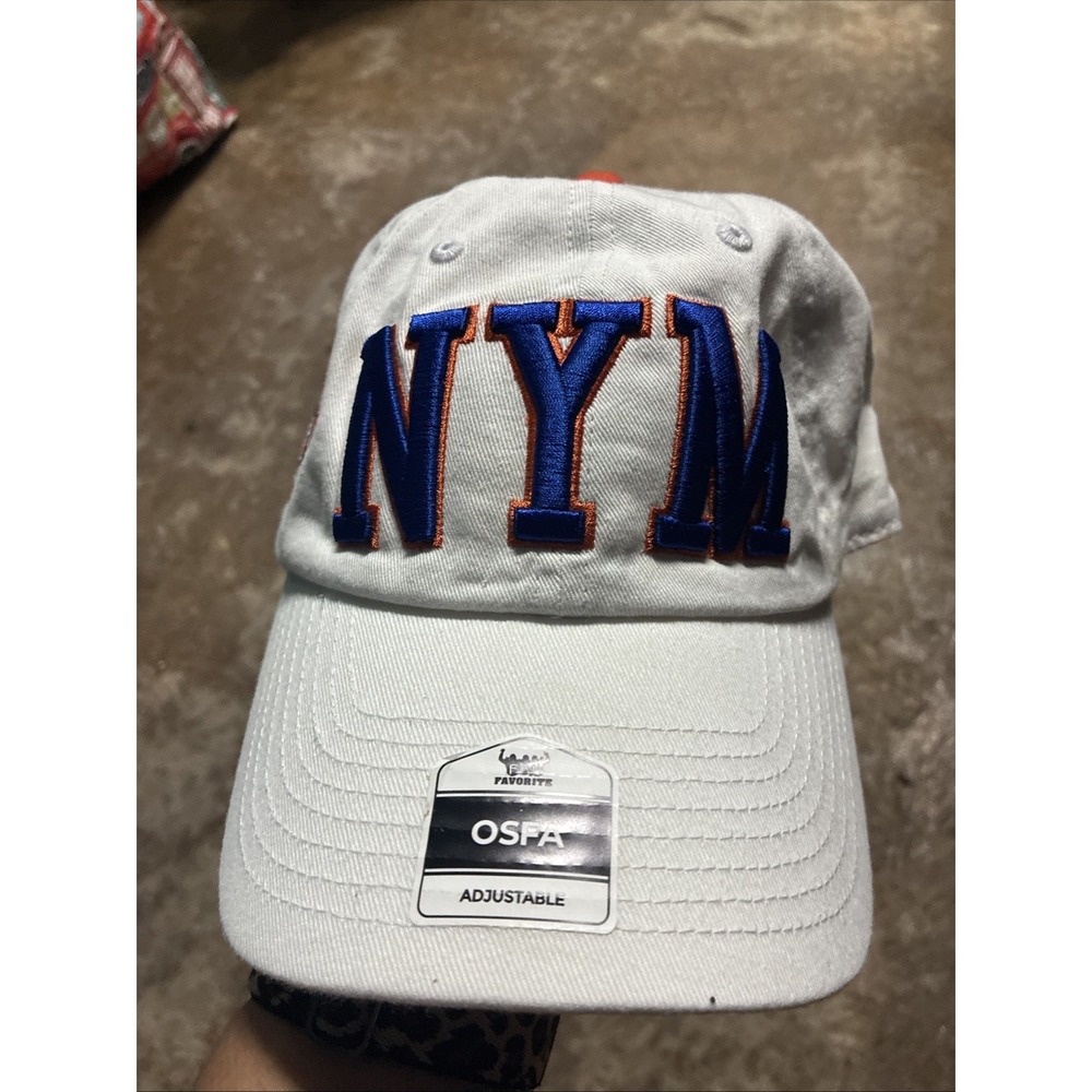 New York Mets Hat Unisex Adjustable Back Logo Cap White MLB Cooperstown Baseball